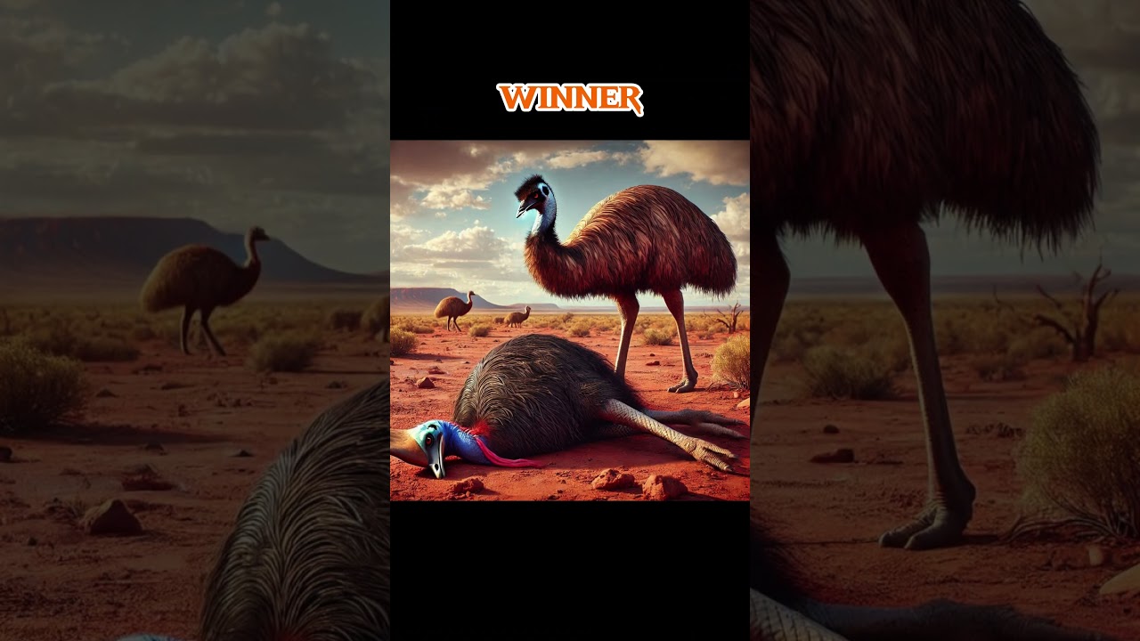 Cassowary vs Emu! Who Will Win? 