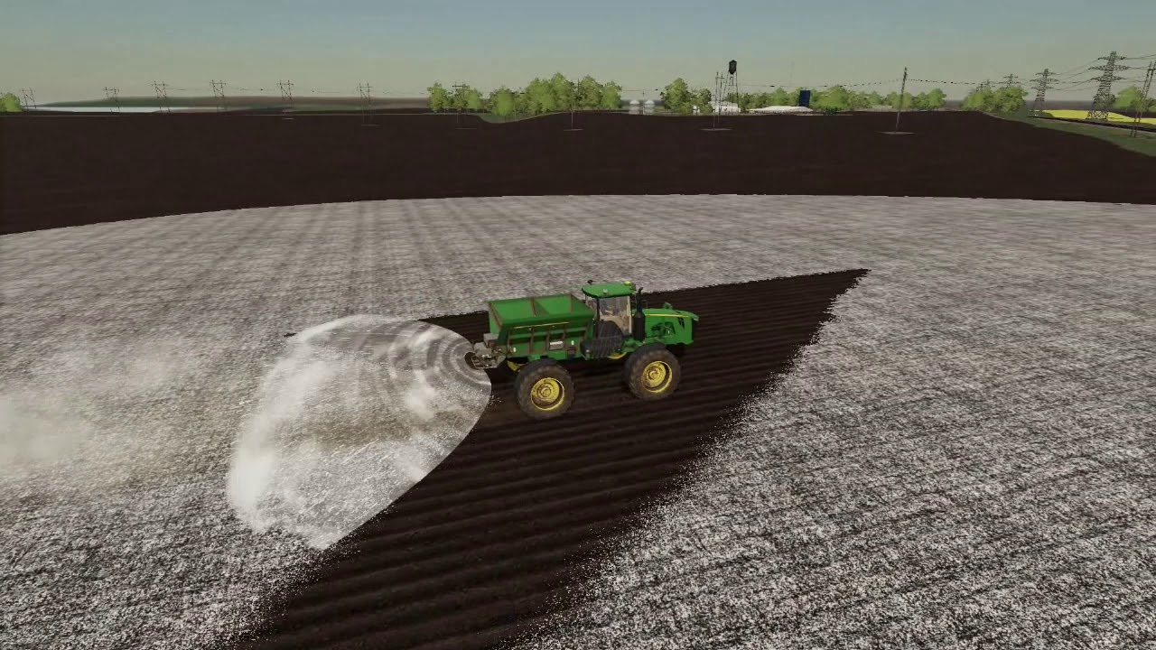 Spreading Lime with new John Deere mod - FS 19 - County Line
