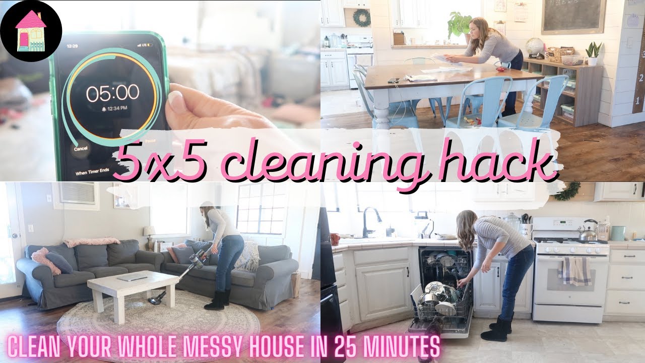 5 x 5 Speed Cleaning Hack for a Messy House! ||  @TheSecretSlob method!!!