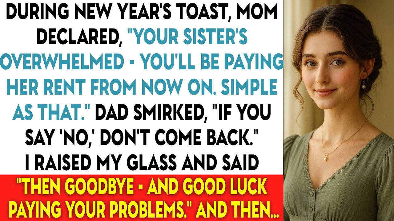 During New Year’s Toast, Mom Declared, “Your Sister’s Overwhelmed — You’ll Be Paying Her Rent...