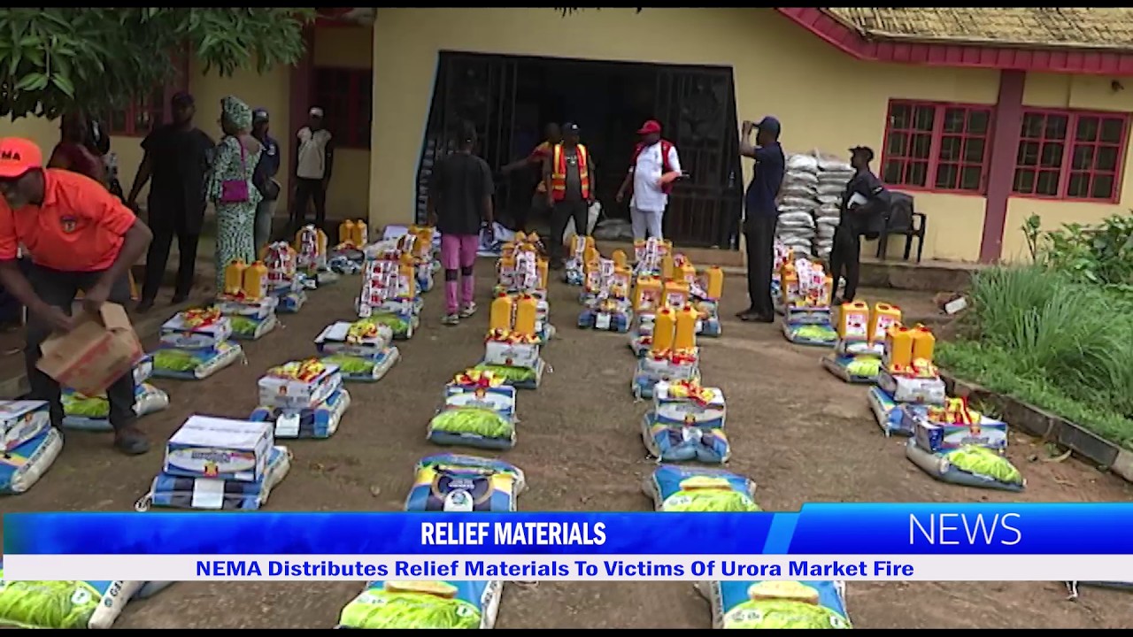 NEMA Distributes Relief Materials To Victims Of Urora Market Fire