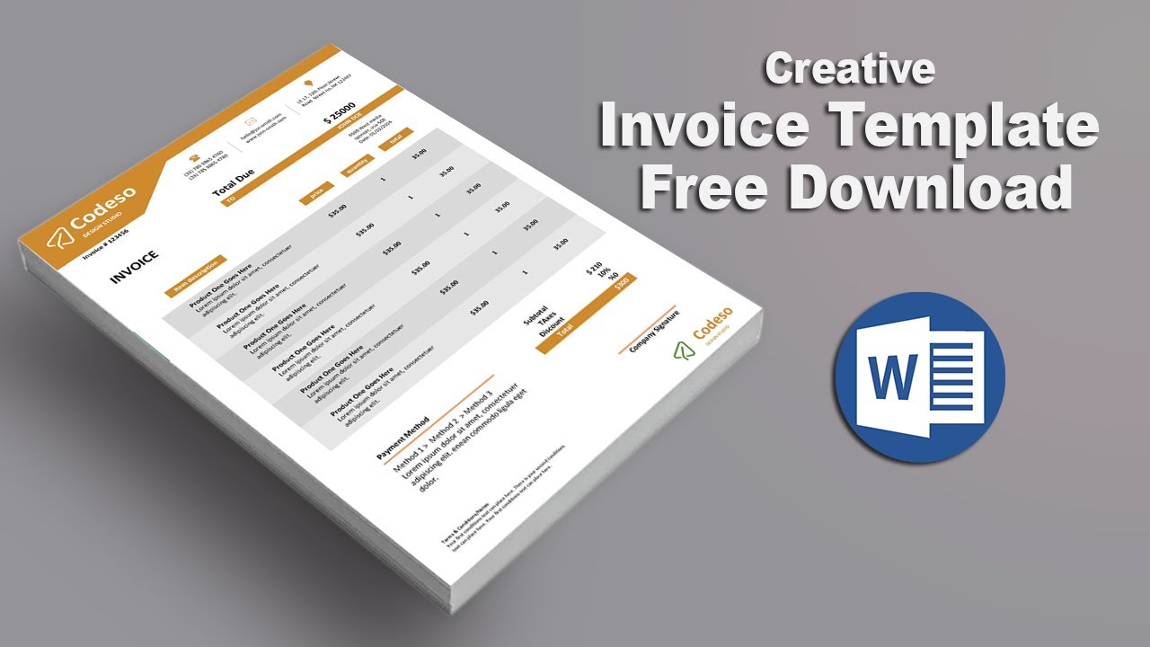 How to Design Creative Invoice Template Forms in Microsoft Word