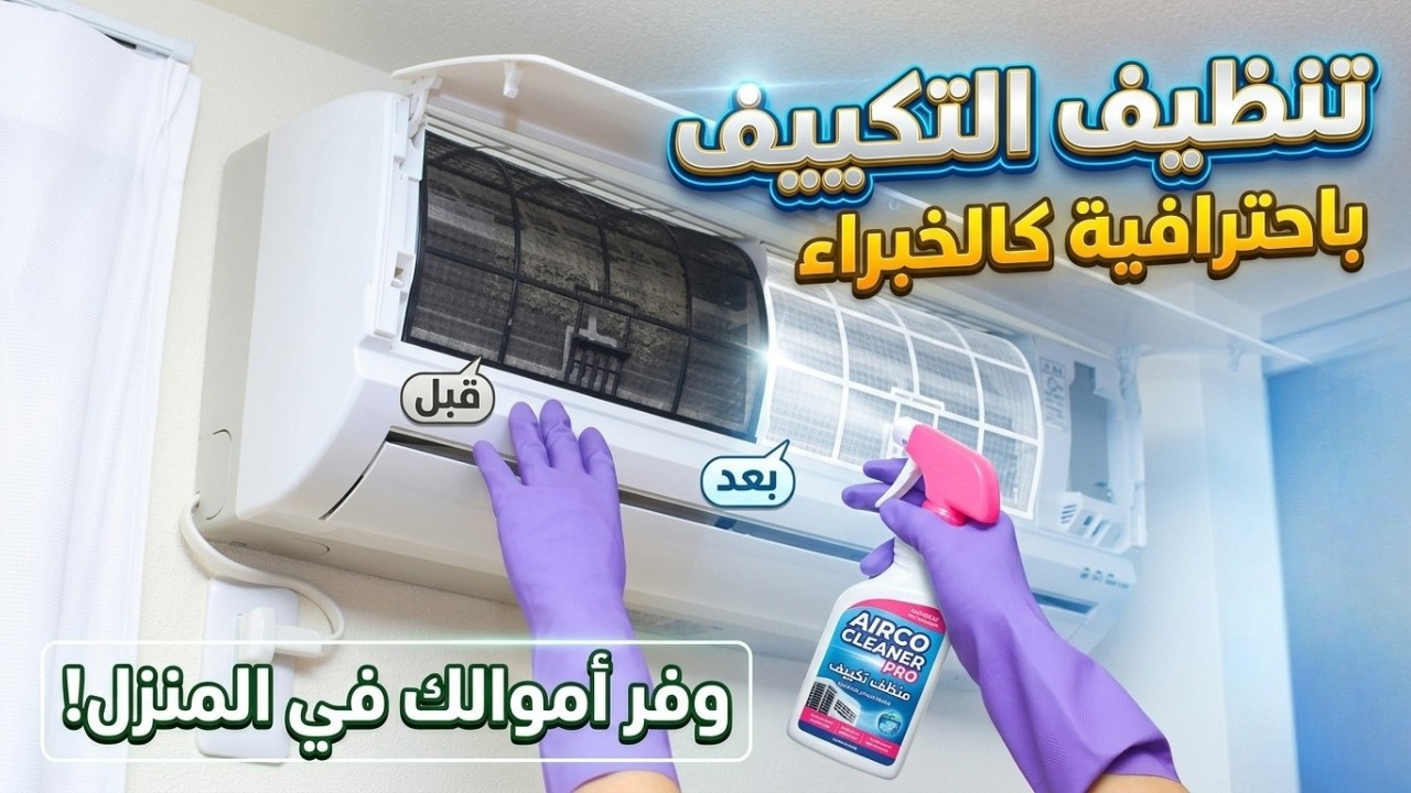 كيفية تنظيف التكييف بنفسك في المنزل وعلاج تسرب الماء 2024