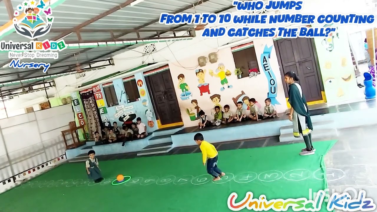 Nursery # Jump & Catch the Ball Activity # UNIVERSAL KIDZ Day Care & Pre - School @ Choutuppal