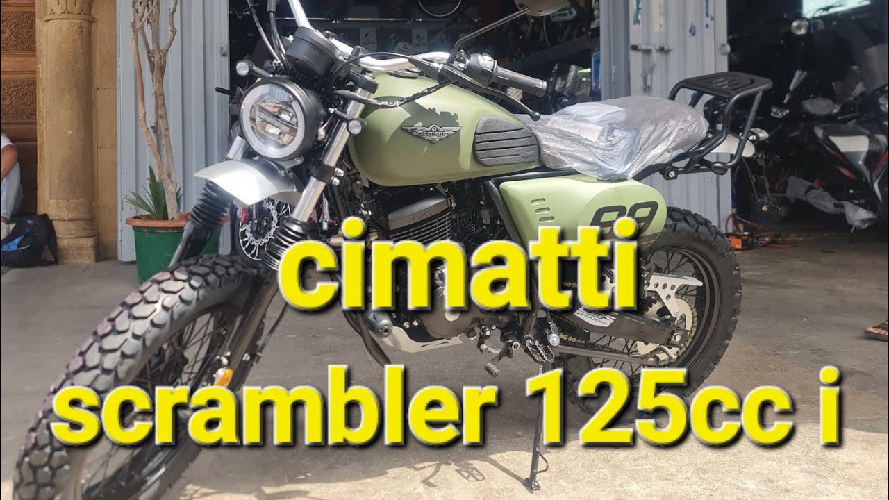 جديد شركة سيماتي #cimatti scrambler 125 i برخصة سياقة دراجة حربية و صالحة لجميع المهمات