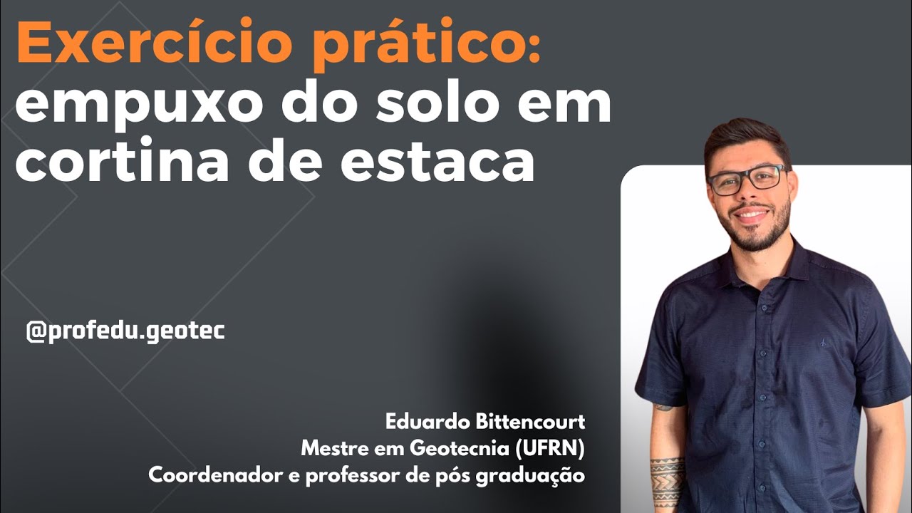 AULA - EXERCÍCIO PRÁTICO EMPUXO DO SOLO EM CORTINA DE ESTACA