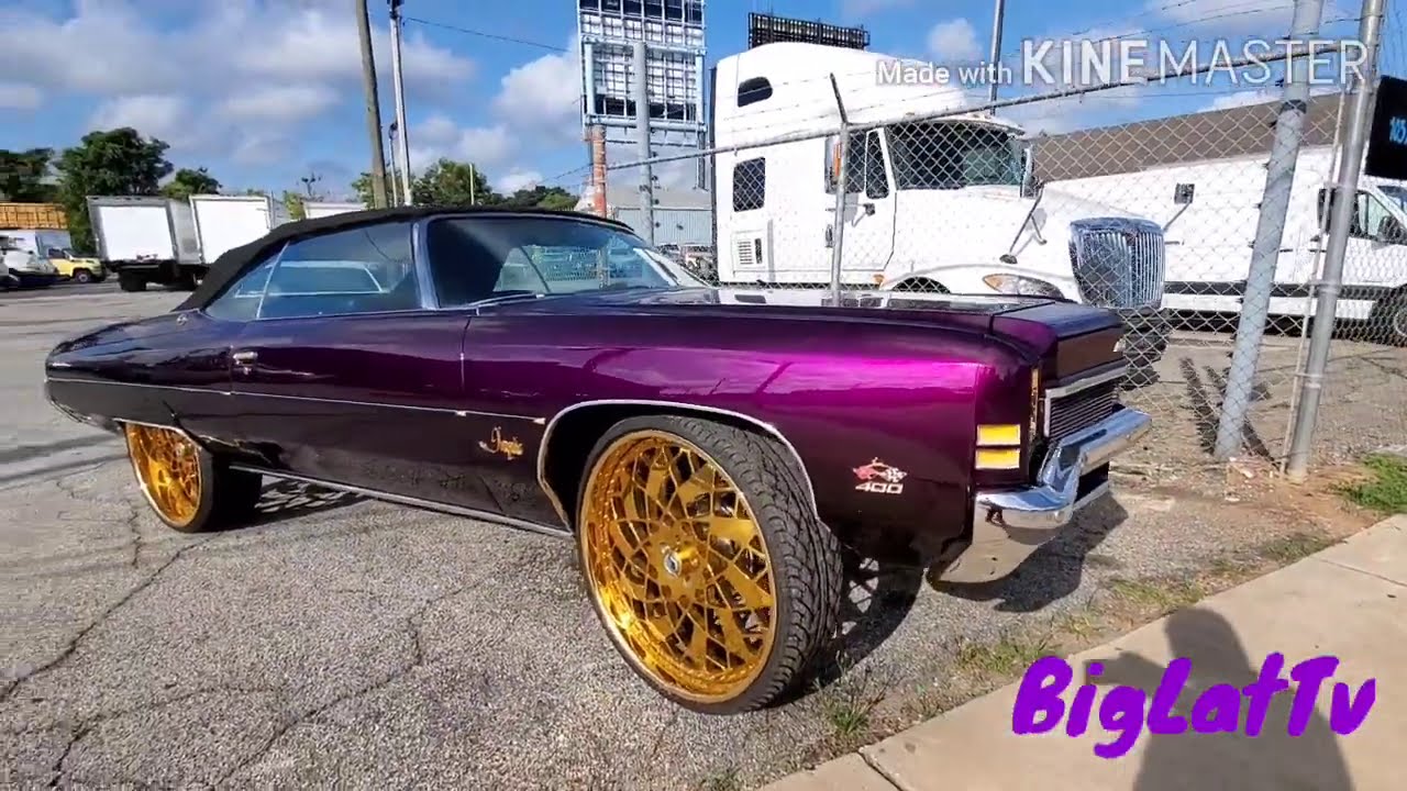kandy purple 72 Impala all gold Asanti wheels