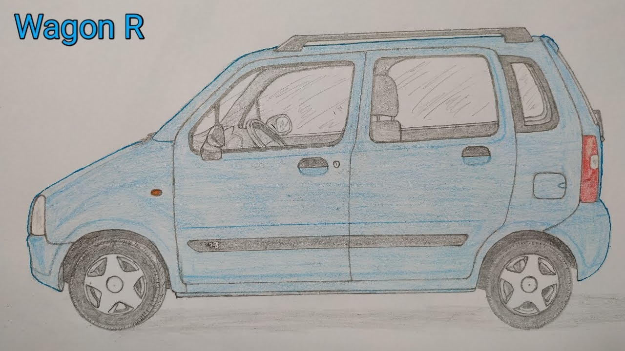 How to Draw | Maruti suzuki wagon r car