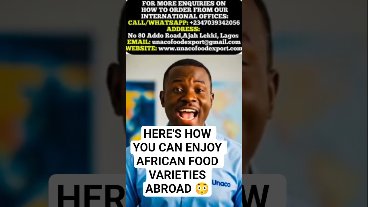 SEE HOW YOU CAN ENJOY AFRICAN FOOD ABROAD #africa #africanfood #africanfoodexport #delicacy #export