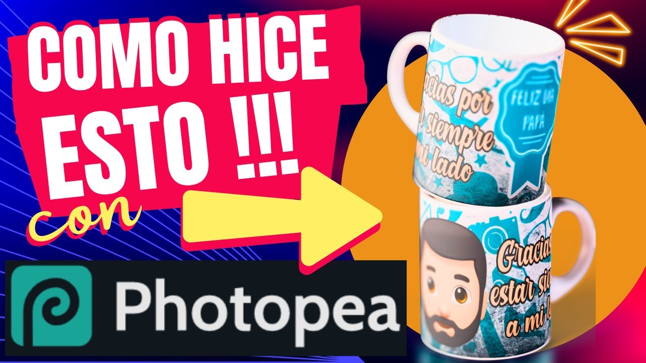 ✅Como hacer una Plantilla para SUBLIMAR una TAZA con PHOTOPEA (PARA PRINCIPIANTES)