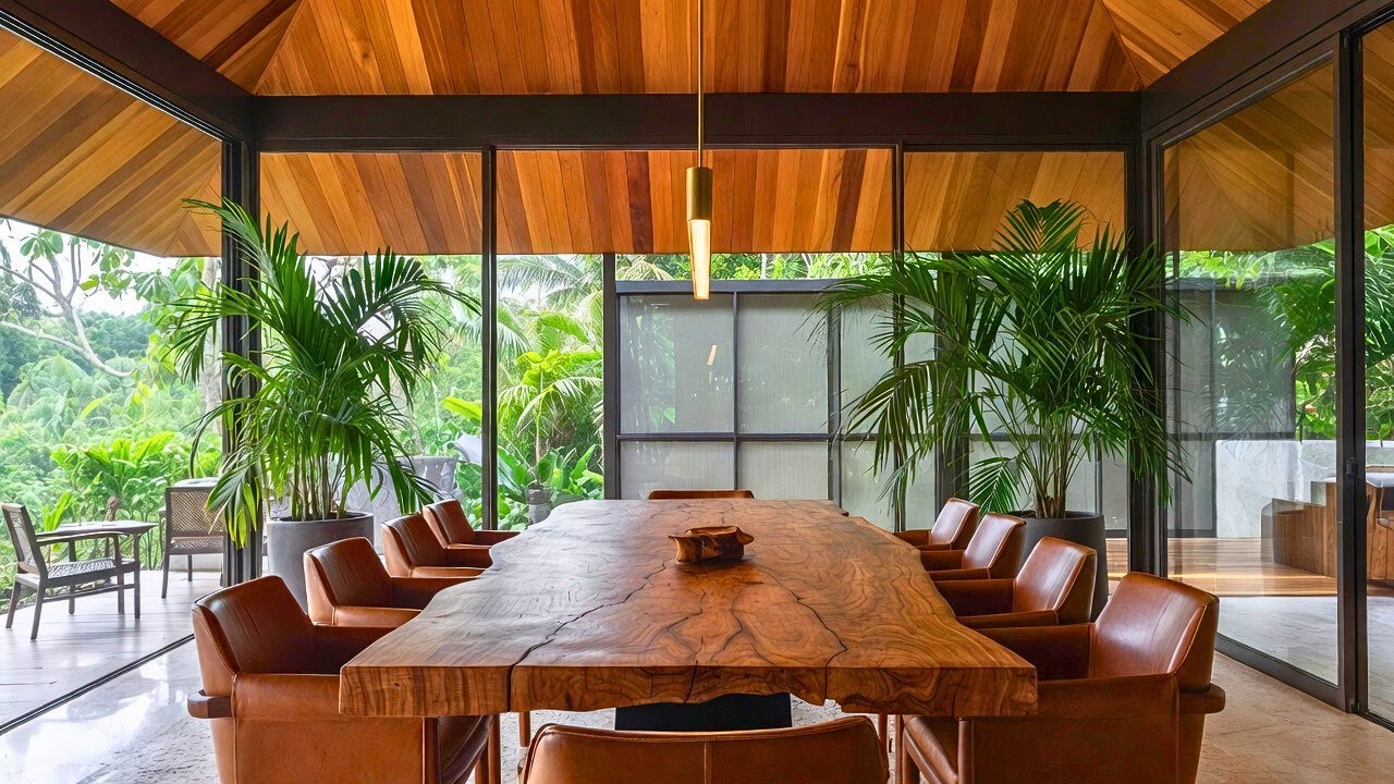 Luxury Dining & Lounge Combo Design That Feels Bigger, Richer & Calmer  Modern Tropical Interiors