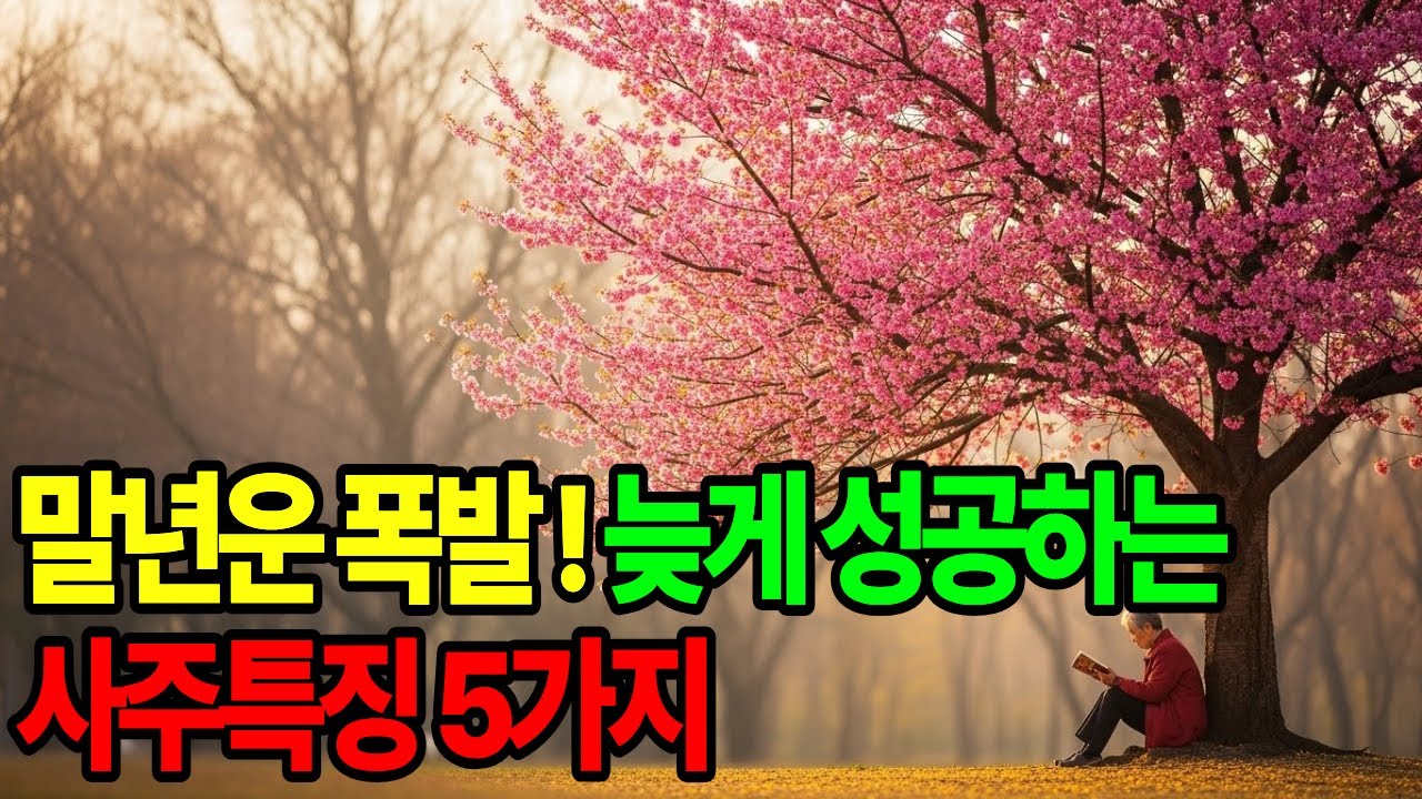사주에 이것 있으면 말년대박, 평생 고생하다 50대 이후 인생 역전하는 사주.