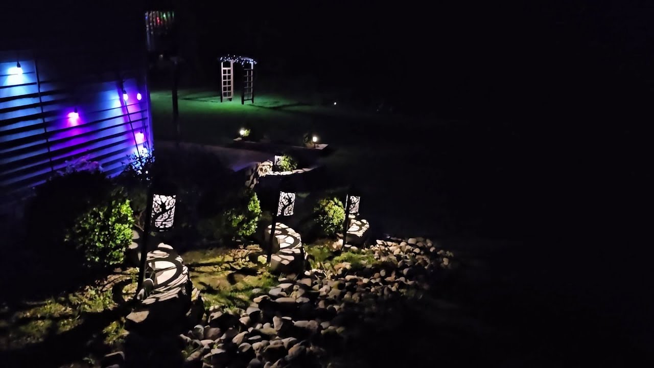 Backyard Colorful Lights Tour