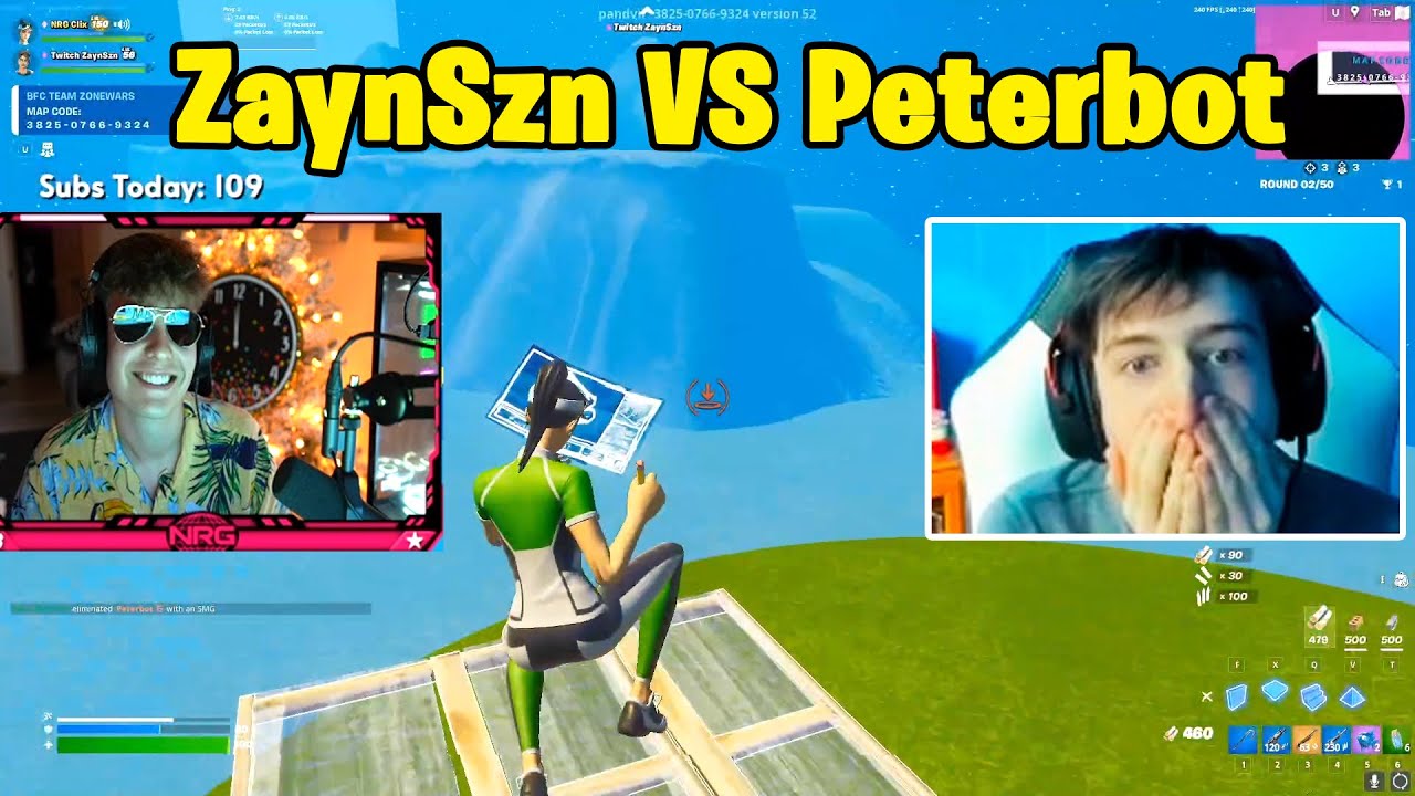Clix & ZyanSzn VS Peterbot and Bylah 2v2 Intense Zone Wars!
