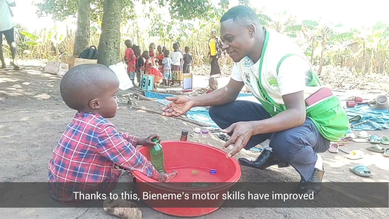 4-year-old Bieneme shows us his cluster group