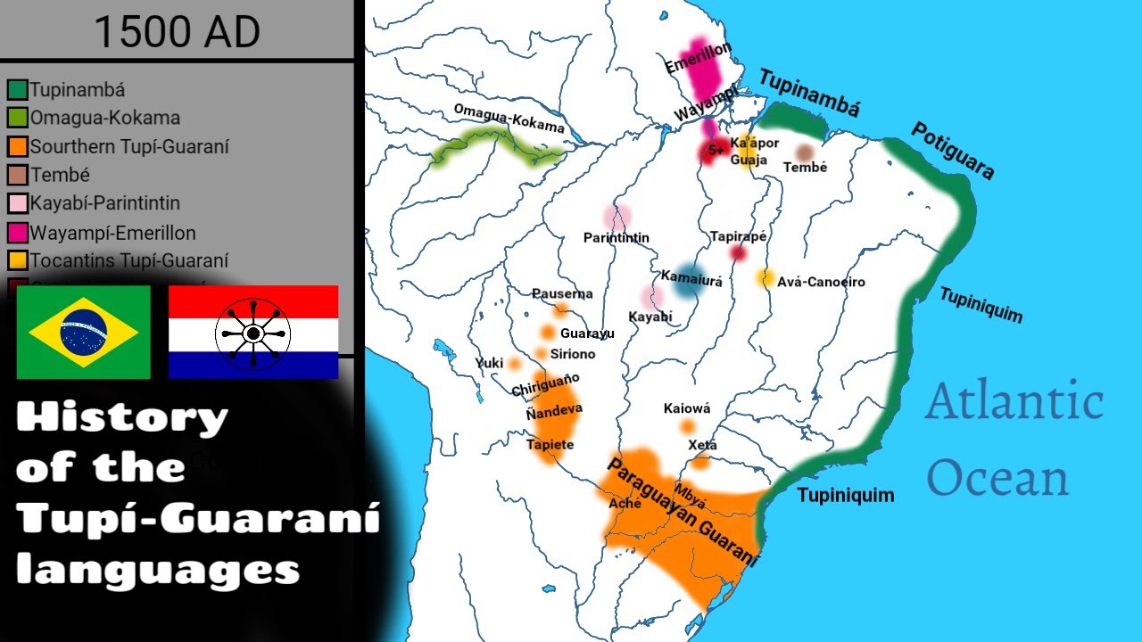 History of the Tup&iacute;-Guaran&iacute; languages according to Zachary O'Hagan (2014) (Timeline).