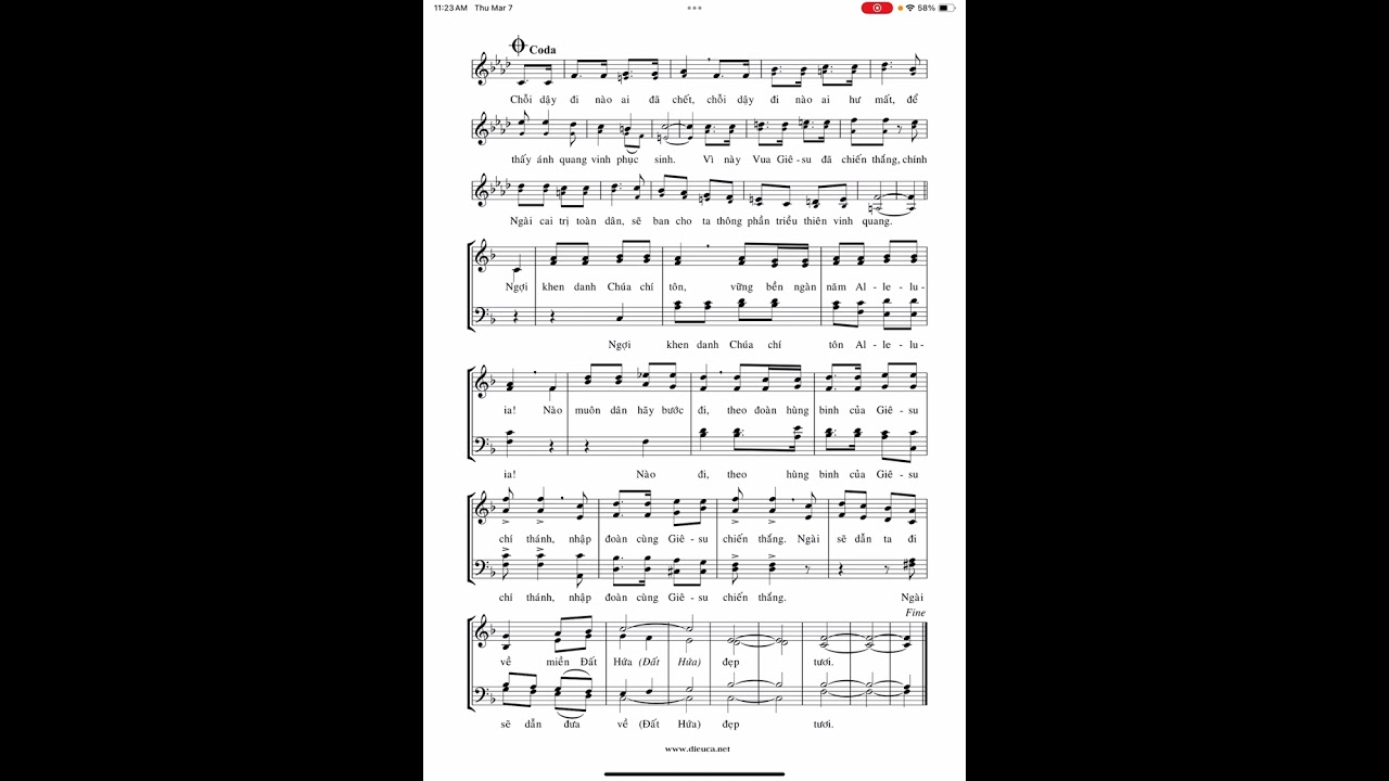 Trổi vang lên Alleluia bè Soprano - Phùng Minh Mẫn (tập hát)