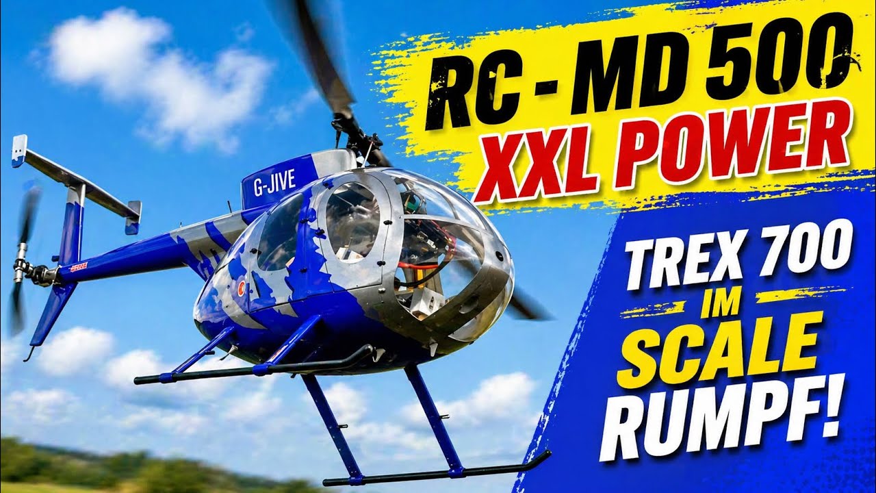 Hughes MD500 von Roban | Semi-Scale RC-Heli mit T-Rex 700 Mechanik | Pilot: Detlef Ketter