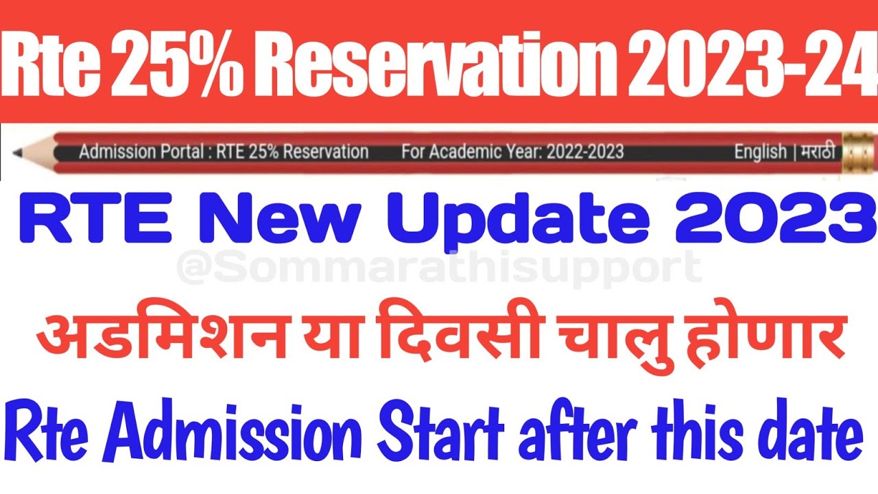 Rte Admission 2023 New Update Maharashtra | rte new update 2023 In Marathi | Rte Today #rte