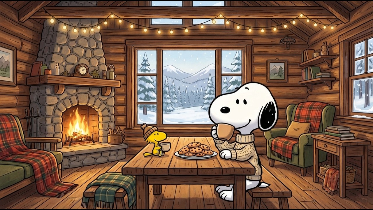 Happy Morning with Snoopy ☕ Productive Jazz Music for Deep Work & Study ❄️ Peaceful Winter Ambience