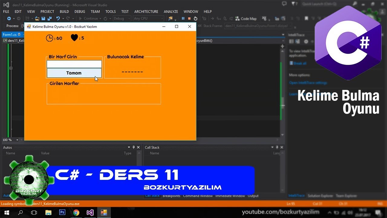 C# Ders 11 - Kelime Bulma Oyunu