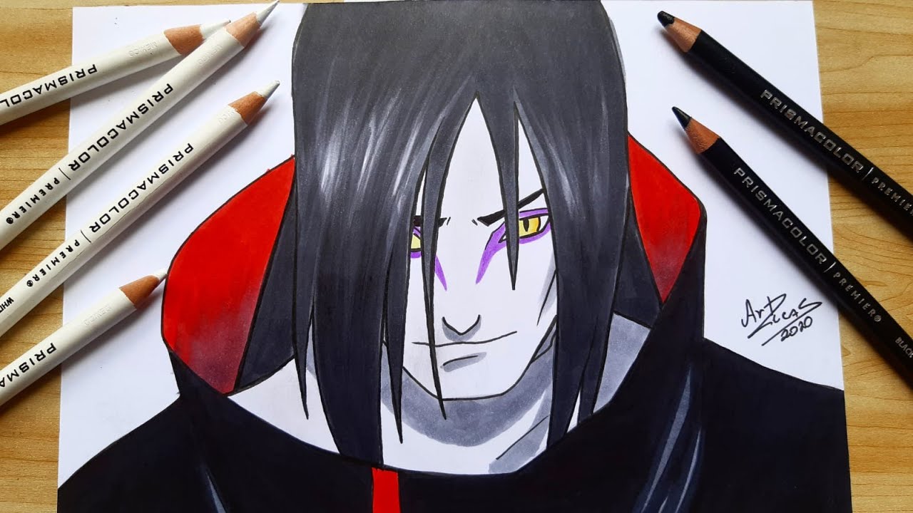 Como Desenhar o Orochimaru de Naruto - Akatsuki