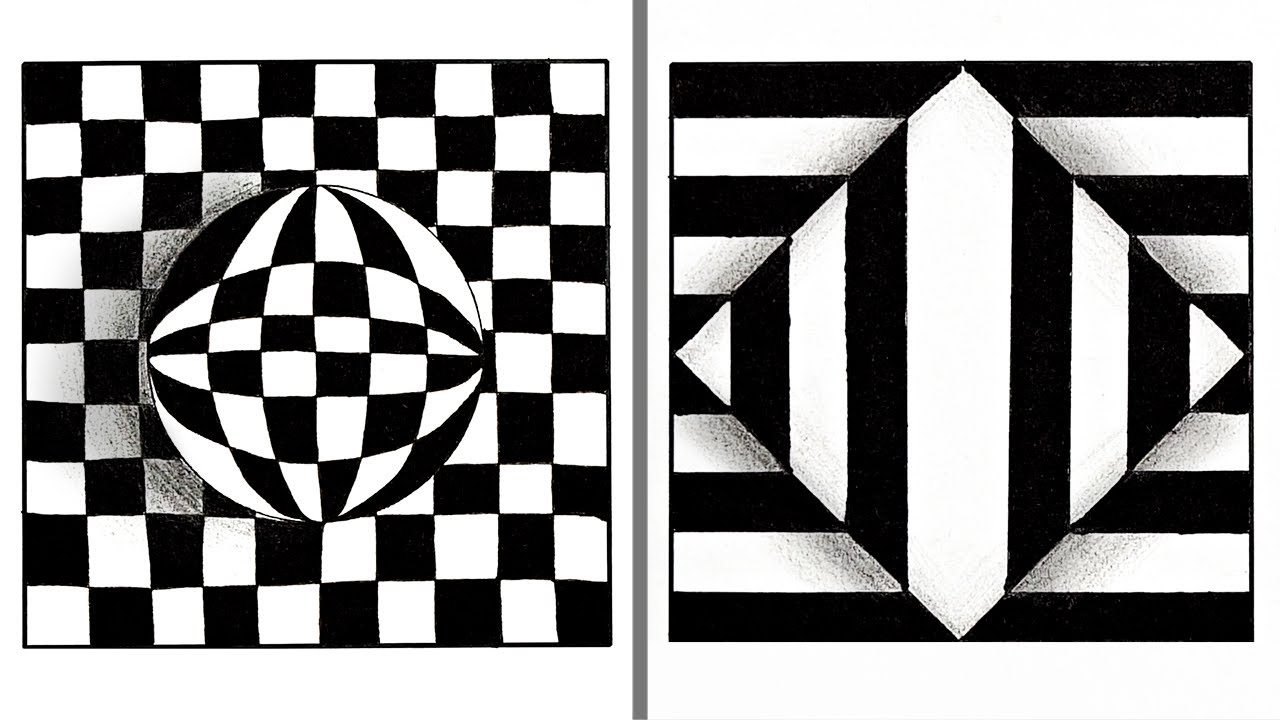 32 SIMPLES DIBUJOS 3D QUE PUEDES HACER AHORA MISMO