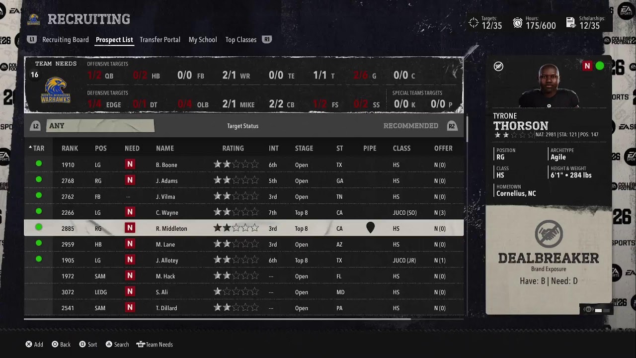 CFB26 TeamBuilder Dynasty #13