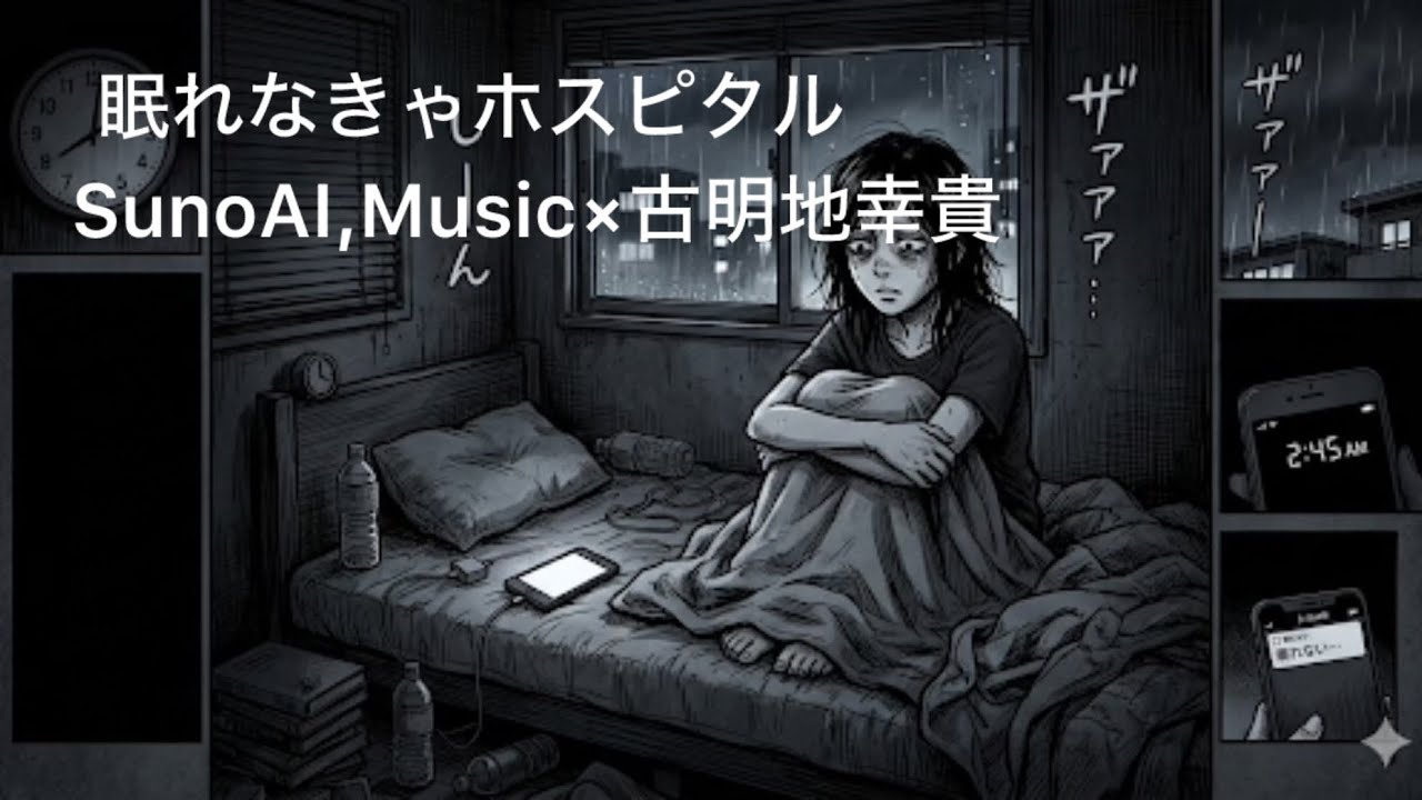 【眠れなきゃホスピタル】    SunoAI,Music×K,Komeiji