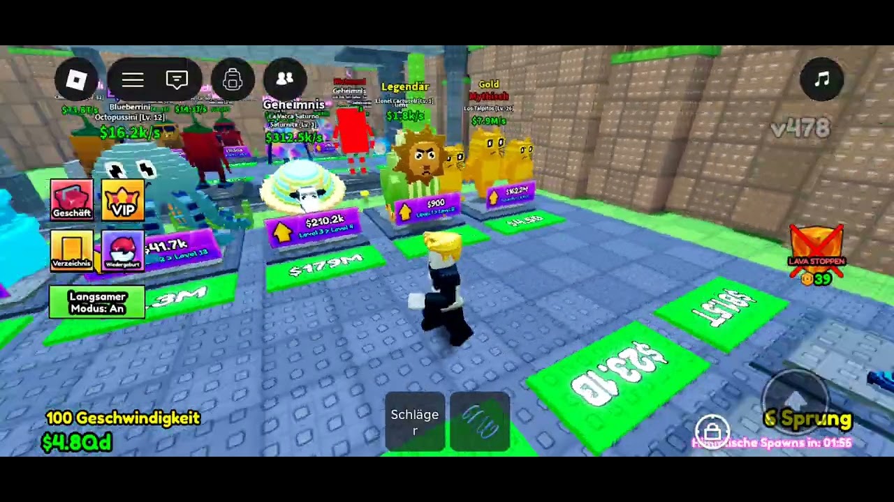 Ich habe gute Brainrots bekommen von jemanden in Lava für Brainrots in Roblox 