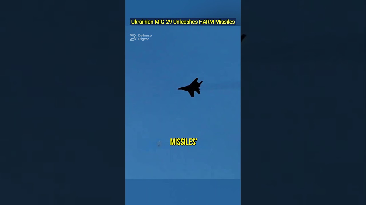Украинский МиГ-29 произвел выстрел ракетами AGM-88 HARM в ходе выполнения миссии высокого риска!