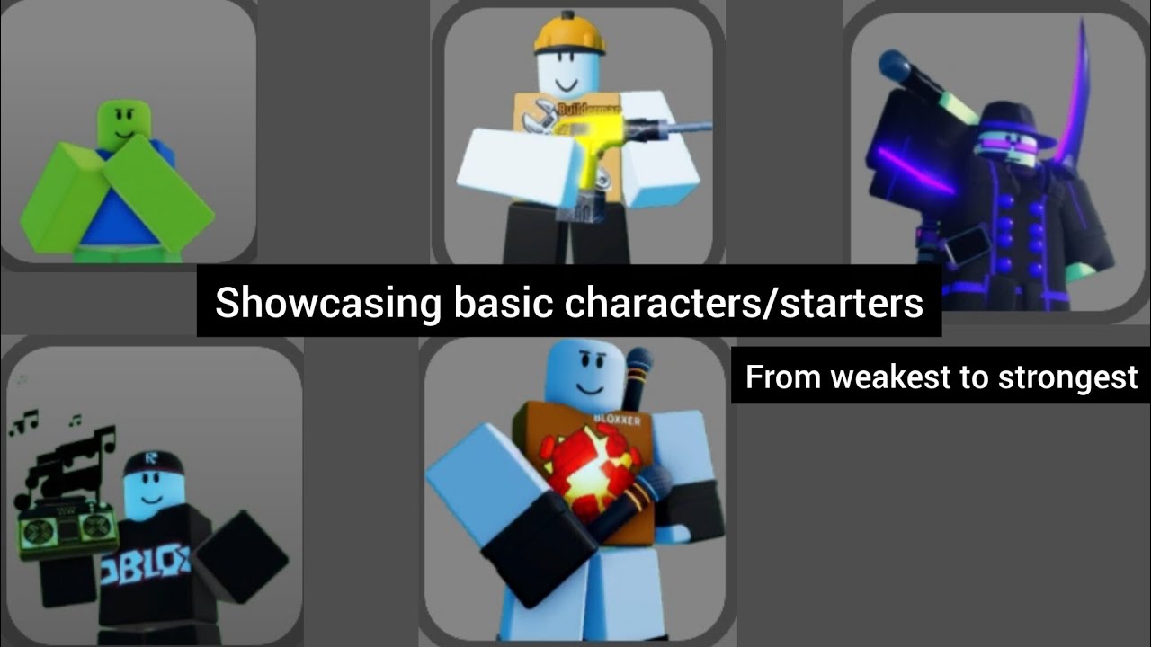 Showcasing basic characters/starters