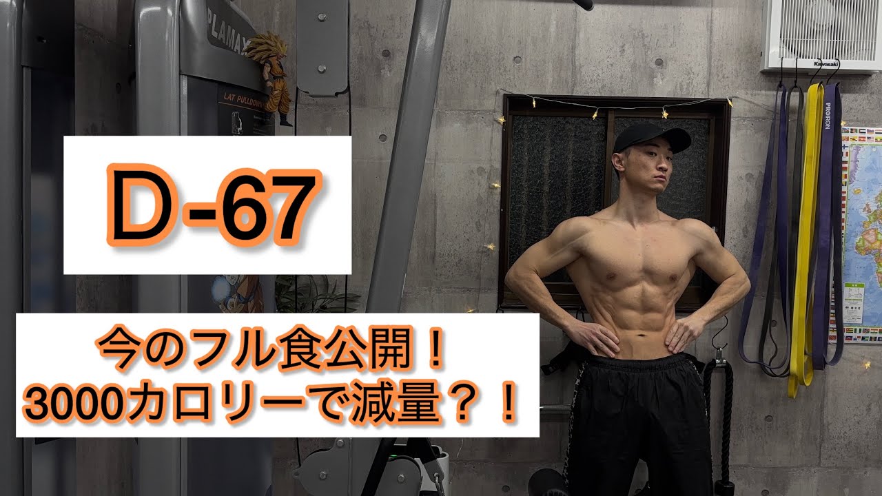 Ｄ-67  現在のフル食公開！　3000カロリーで減量してるんだけど。
