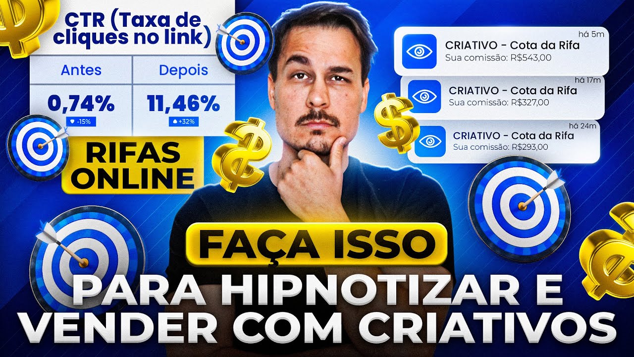 Ganchos Super Atrativos Para vender Rifas atrair mais atenção nos criativos e ter escala