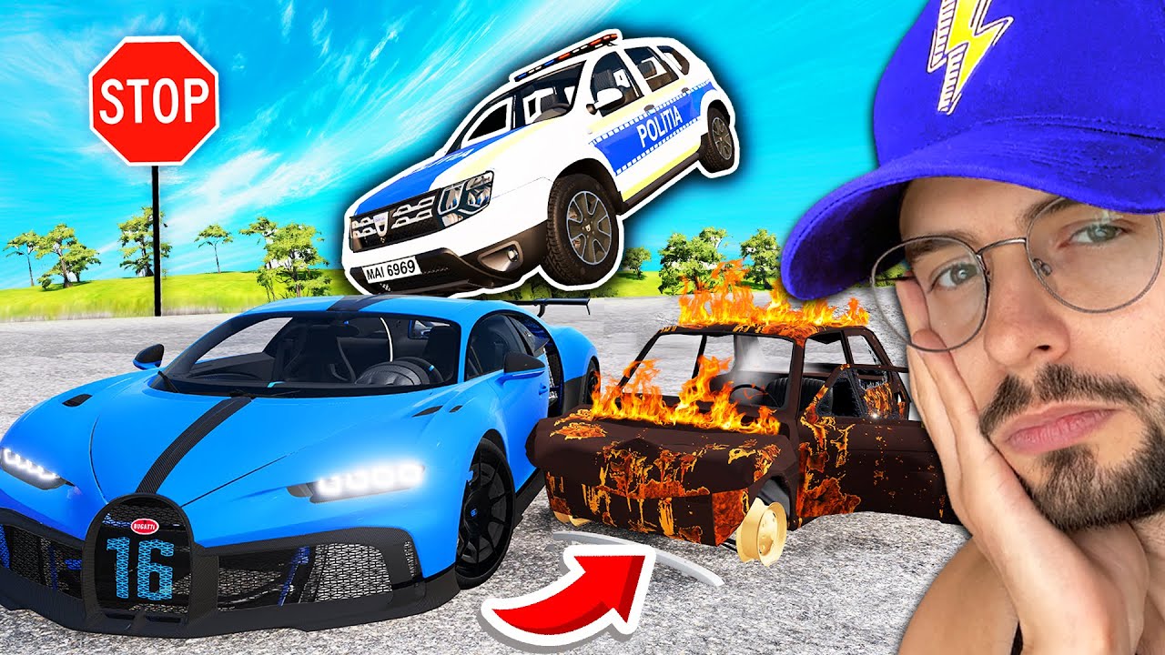 FUGIM DE POLITIE dar masinile devin MAI SLABE pe BeamNG.drive MODAT
