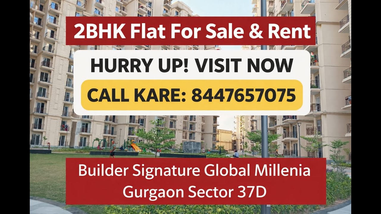 2bhk flat signature global millennia 1 sector 37d gurgaon #affordable #property @8447657075
