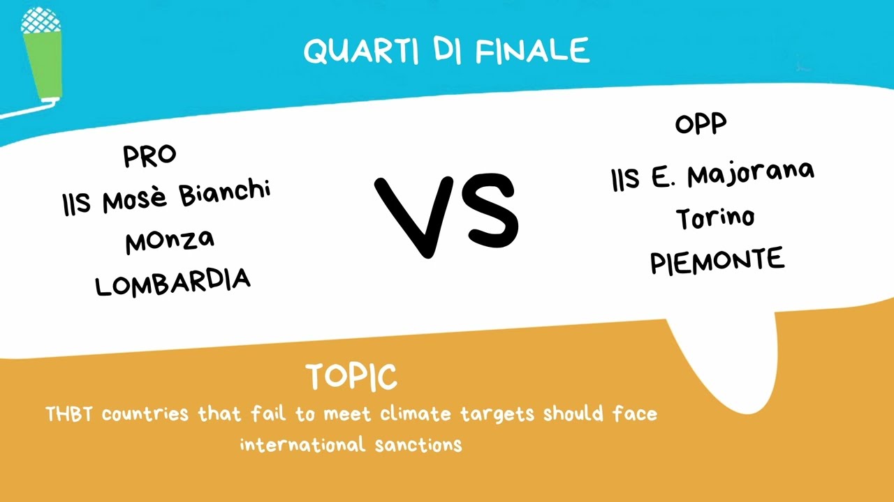 Quarti di Finale IIS Mosè Bianchi (Lombardia) VS IIS Majorana (Piemonte) - Sez. Inglese - CND 2025