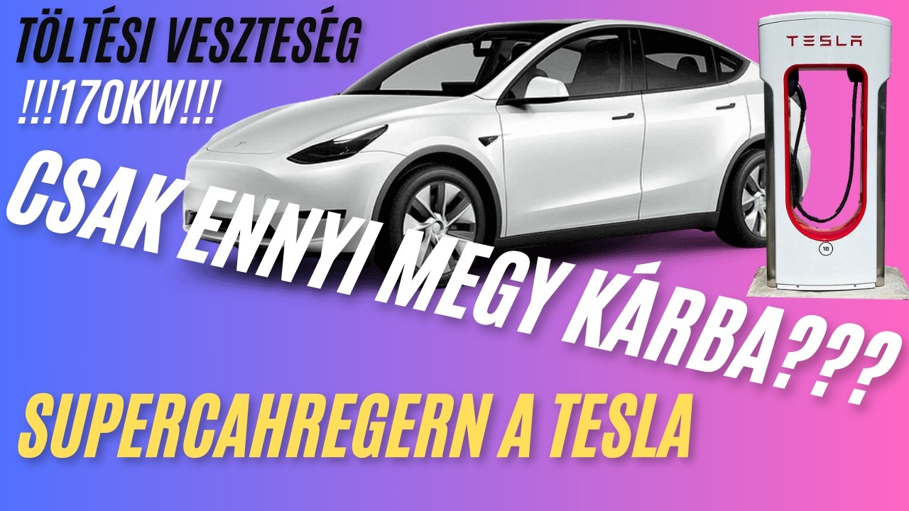Mennyibe kerül VALÓJÁBAN Tesla SUPERCHARGER -EN tölteni a Tesla Model Y-t? (TÖLTÉSI VESZTESÉGMÉRÉS)