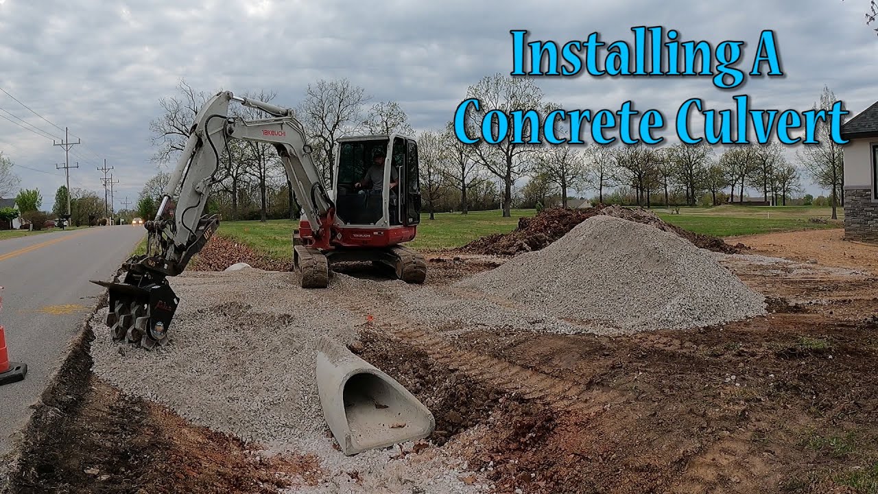 Installing A Concrete Culvert In A New Construction Driveway