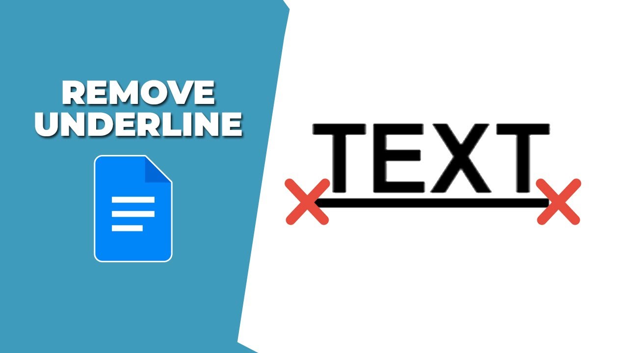 How to remove underline from text in google docs