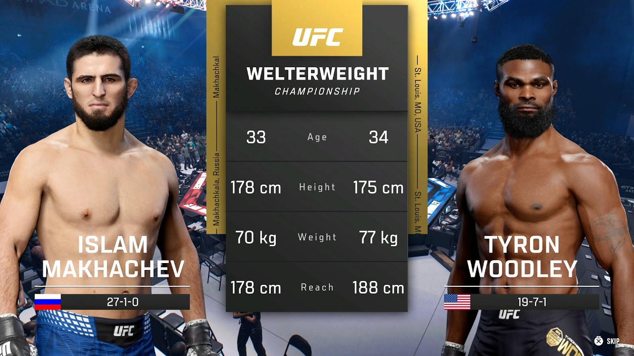 EA Sports UFC 6 &mdash; Ислам Махачев против Тайрона Вудли I ПОЛНЫЙ БОЙ (PS5)
