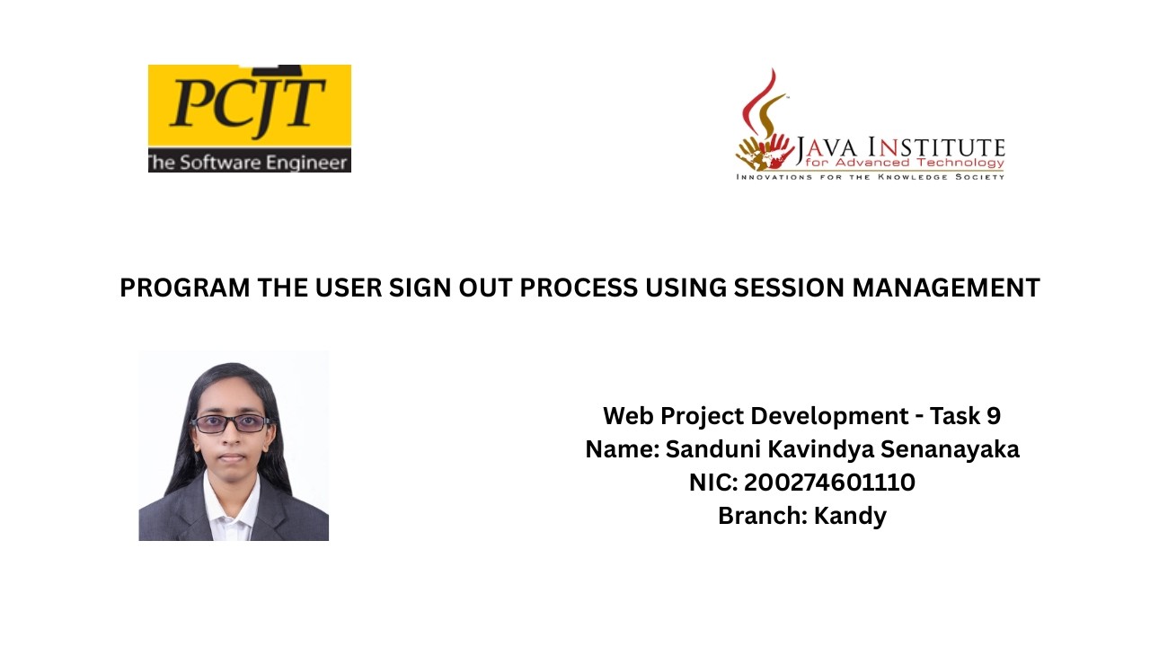 Program the user sign out process using session management