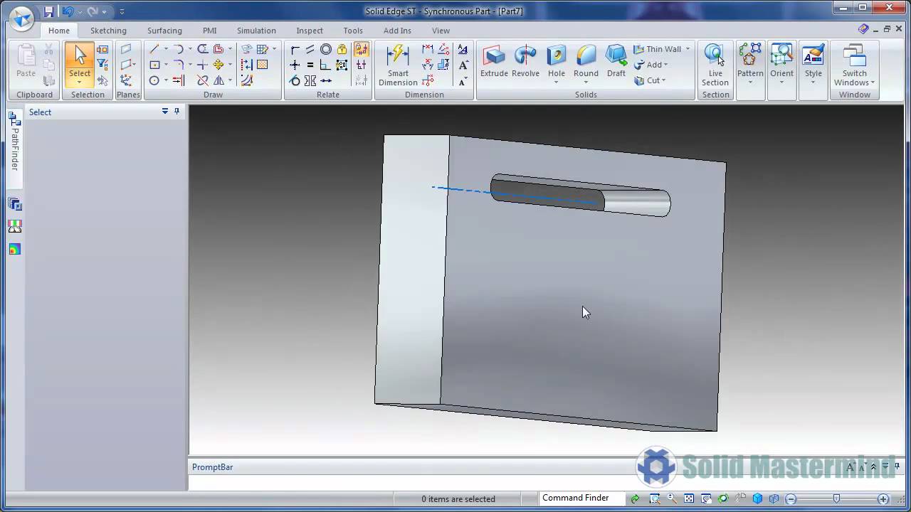 Solid Edge Top Tips : How To Create A Slot