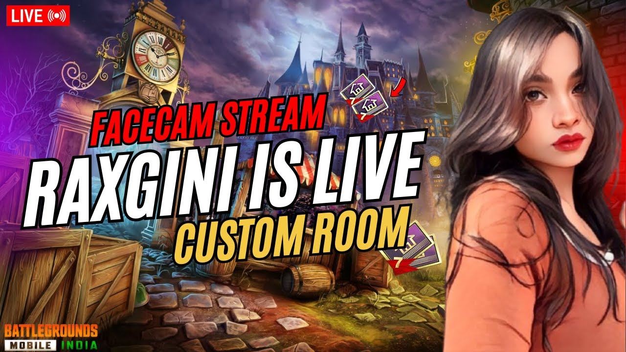 BGMI CUSTOM ROOM LIVE || GIRLGAMER🔥| FACE CAM STREAM REACTION❤️| bgmicustomroom #bgmi #facecam