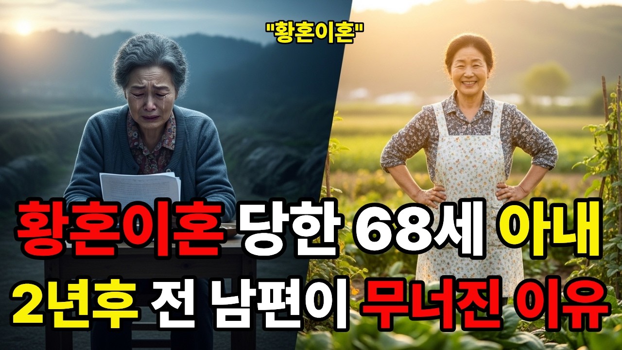 황혼이혼 당한 68세 아내, 2년 후 전 남편이 무너진 이유 [ 노후사연, 감동사연, 사연라디오, 시니어사연, 반전사연, 오디오북 ]