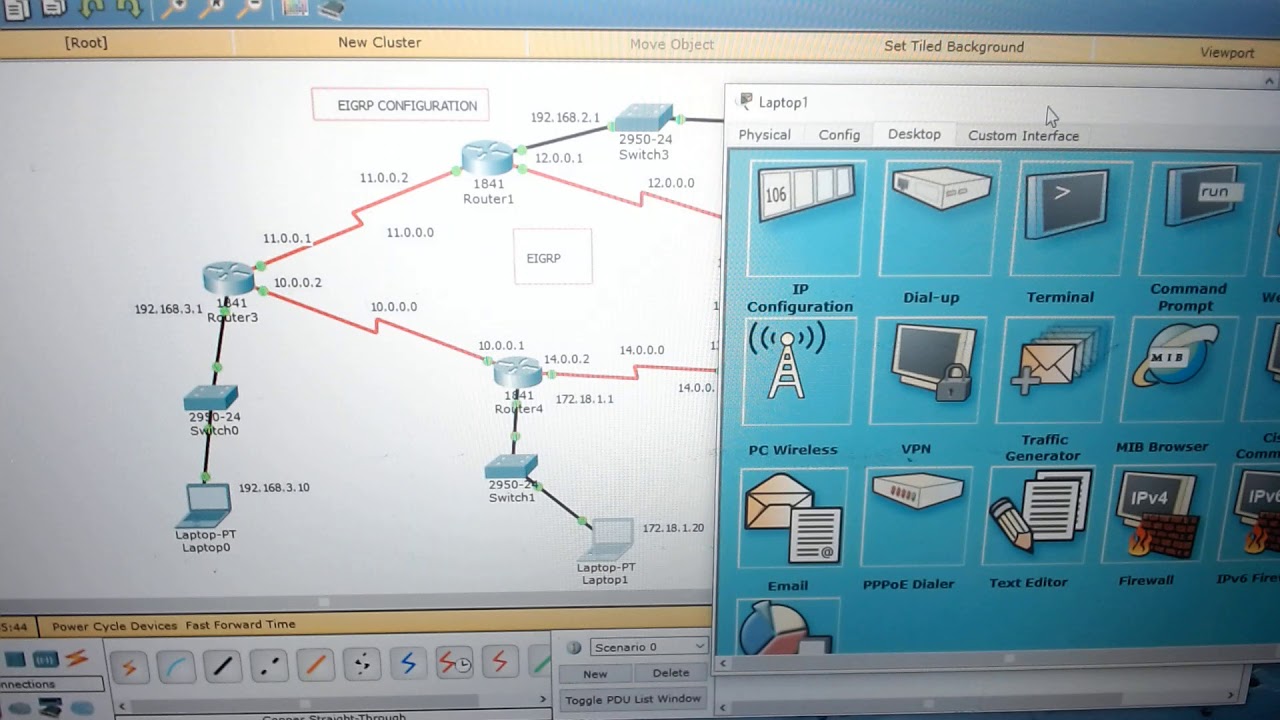 Enhanced Interior Gateway Routing Protocol (EIGRP) Configuration using Cisco Packet Tracer