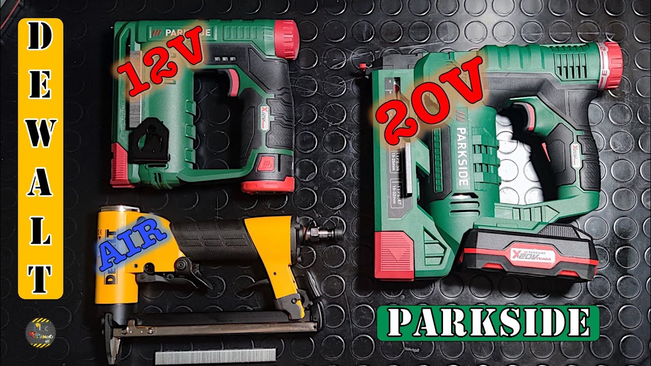 PARKSIDE GRAFFATRICE 20v VS 12v VS DEWALT 80 - Differenza di utilizzo graffette e tecnologia Lidl
