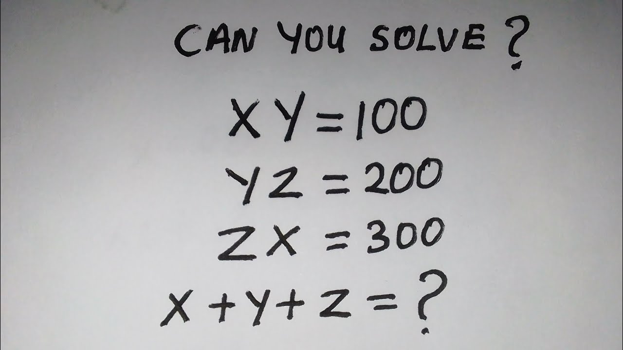 Can you solve? | A Tricky Math Algebra Olympiad Problem | Math Olympiad Question 