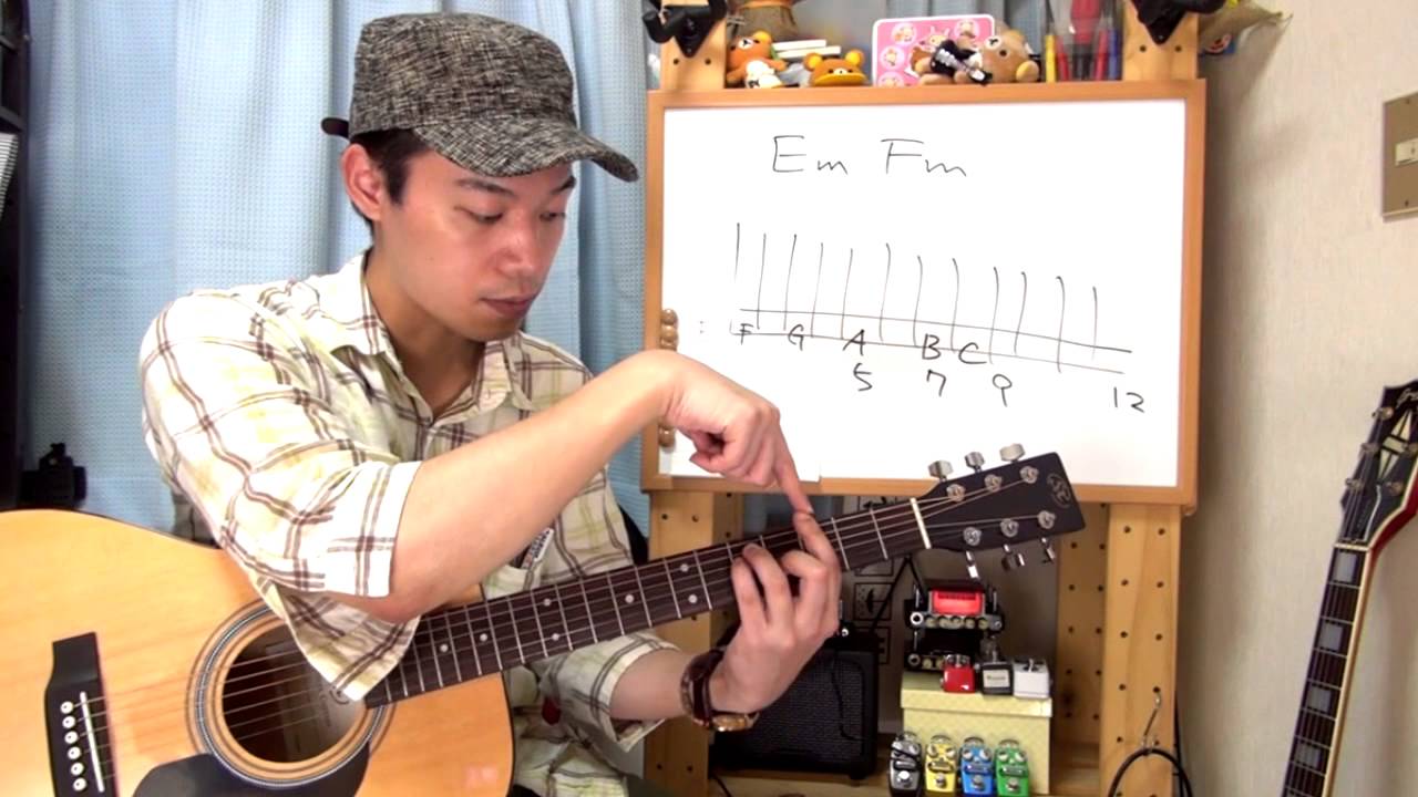 ギターレッスン【初心者のためのコード理論２】ずらすだけでコードが沢山弾ける！！