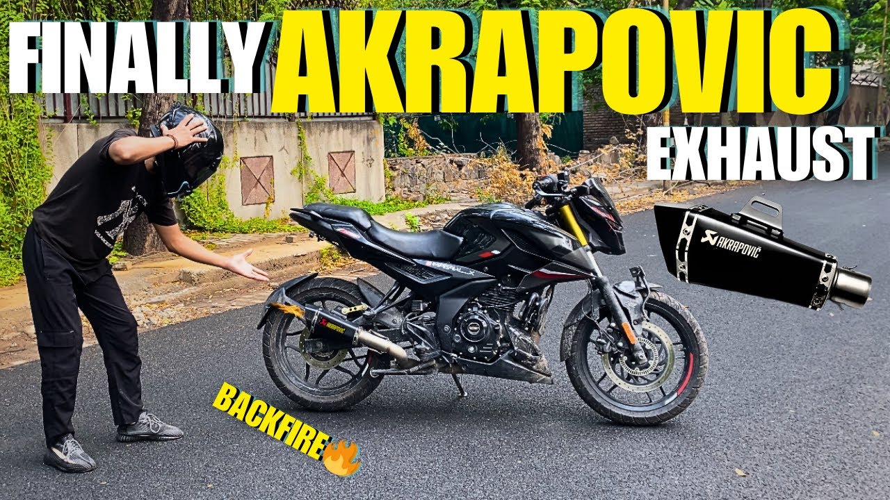 Pulsar N160 modified🔥Akrapovic exhaust Install In N160| Loud&bass😍Pickup increase & backfire🔥